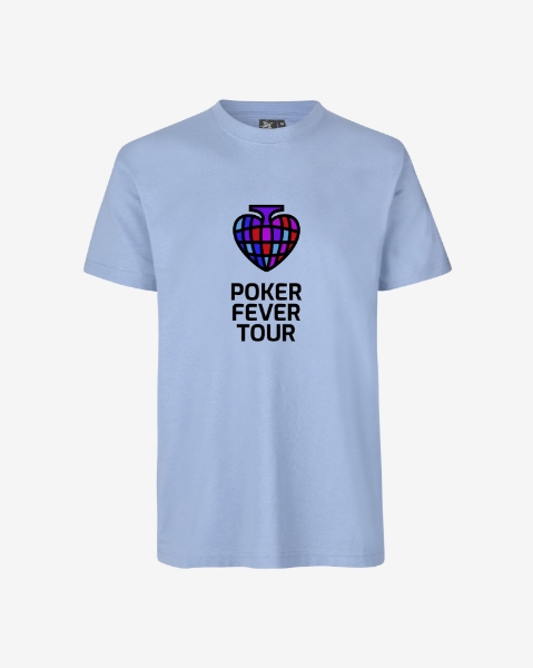 Obrazek Poker Fever Tour - T-shirt Light Blue
