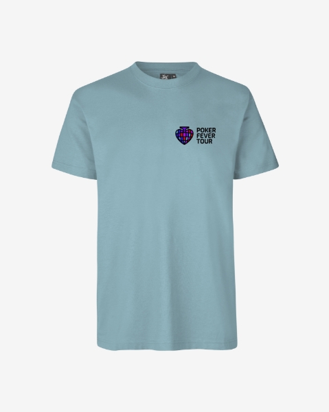 Obrazek Poker Fever Tour - T-shirt Dusty Aqua