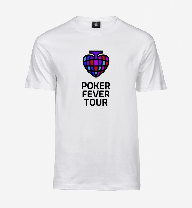 Obrazek POKER FEVER TOUR - Koszulka Biała, Duże Logo