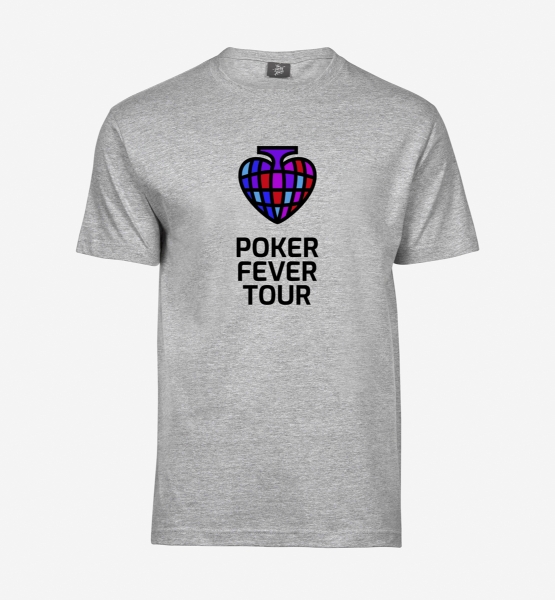 Obrazek POKER FEVER TOUR - Koszulka Szara, Duże Logo