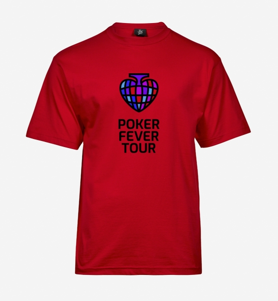 Obrazek POKER FEVER TOUR - Koszulka Czerwona, Duże Logo