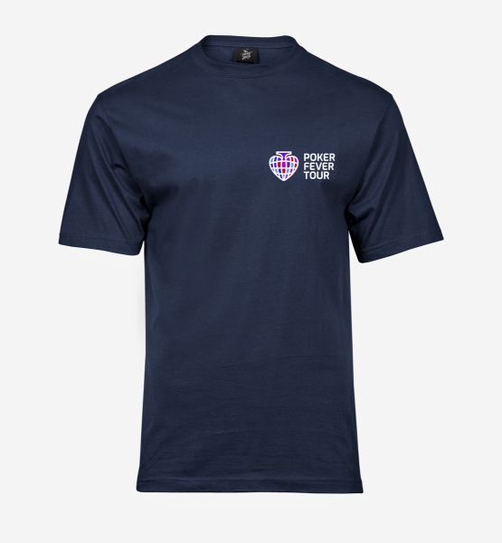 Obrazek POKER FEVER TOUR - Koszulka Granat, Małe Logo