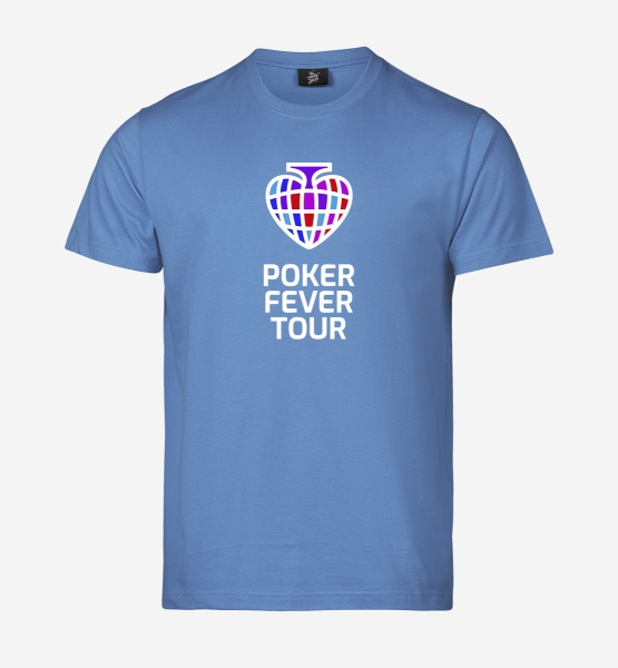 Obrazek POKER FEVER TOUR - Koszulka Niebieska, Duże Logo