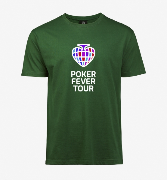Obrazek POKER FEVER TOUR - Koszulka Zielona, Duże Logo