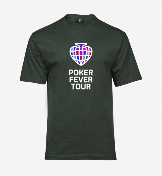 Obrazek POKER FEVER TOUR - Koszulka Butelkowa Zieleń, Duże Logo