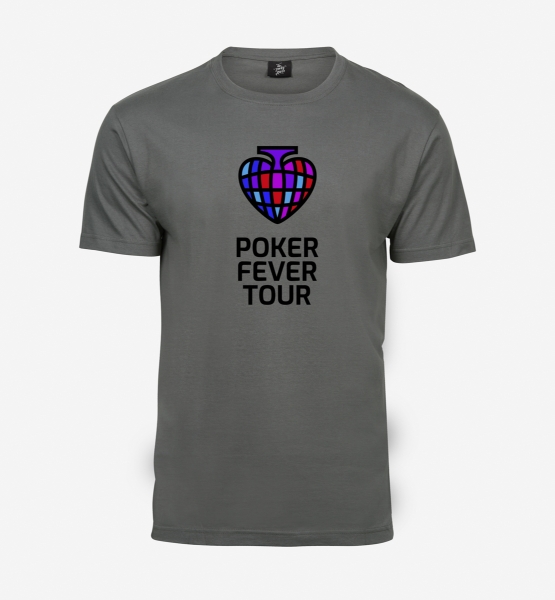 Obrazek POKER FEVER TOUR - Koszulka Stalowa, Małe Logo