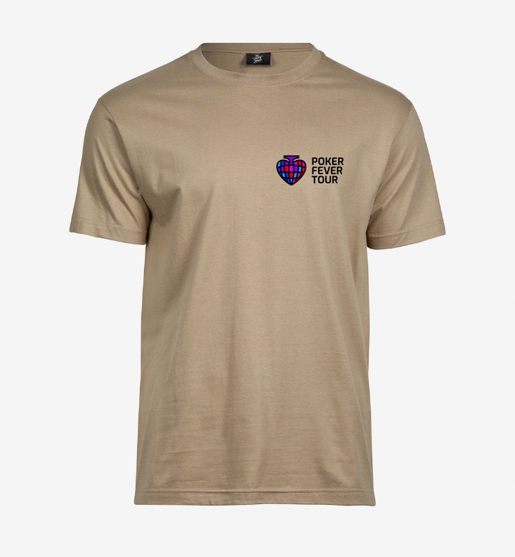 Obrazek POKER FEVER TOUR - Koszulka Khaki, Małe Logo