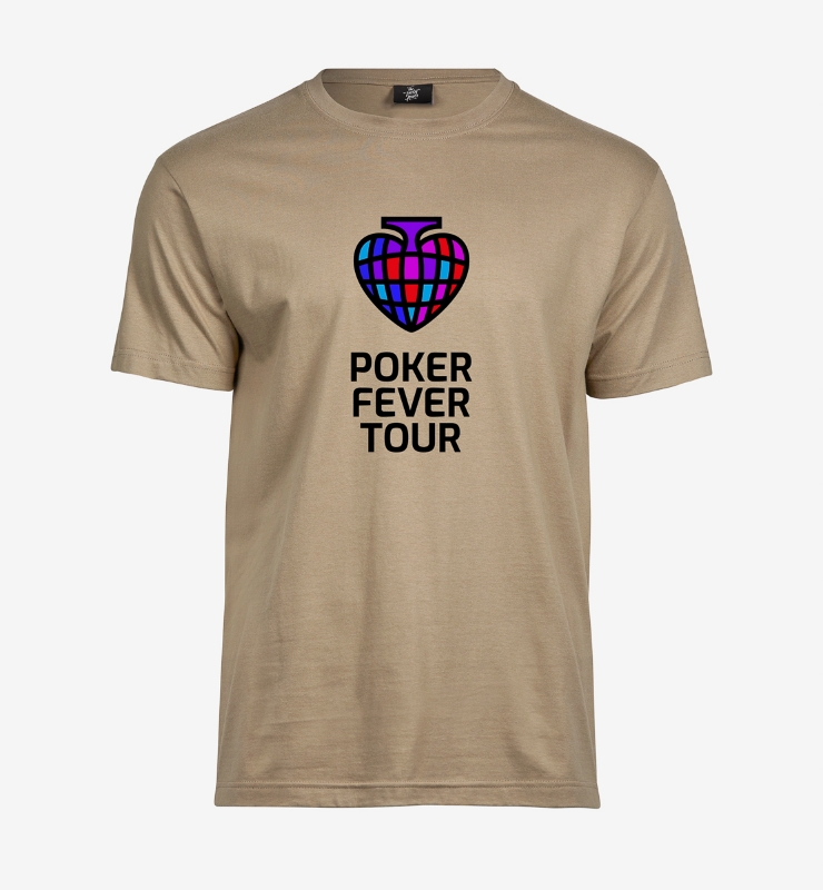 Obrazek POKER FEVER TOUR - Koszulka Khaki, Duże Logo