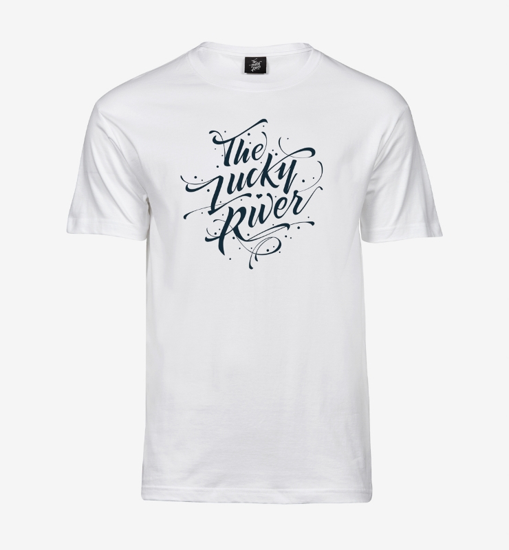 Obrazek THE LUCKY RIVER - Koszulka Biała, Duże Logo