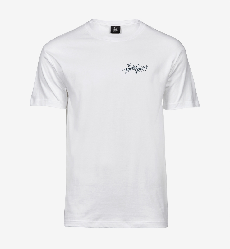 Obrazek THE LUCKY RIVER - Koszulka Biała, Małe Logo 