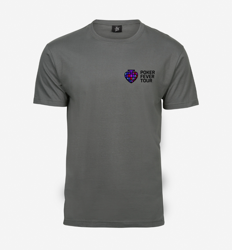 Obrazek POKER FEVER TOUR - Koszulka Stalowa, Małe Logo