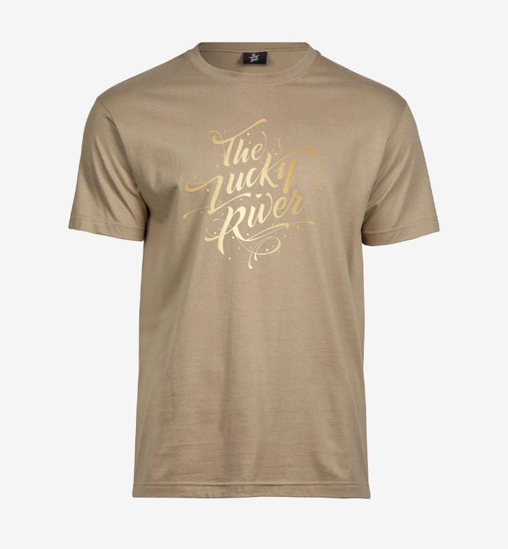 Obrazek THE LUCKY RIVER - Koszulka Ciemna Szara, Duże Logo