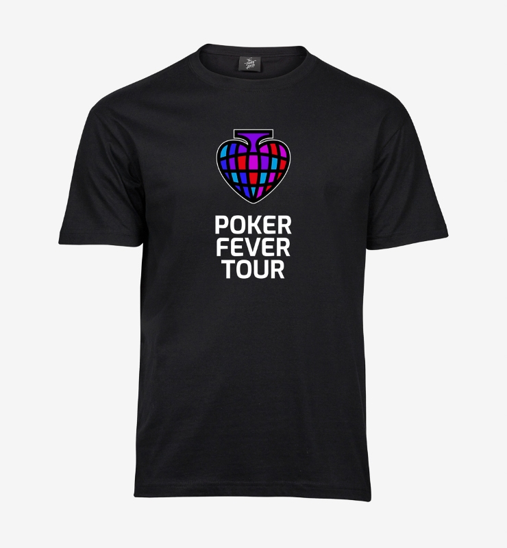 Obrazek POKER FEVER TOUR - Koszulka Czarna, Duże Logo