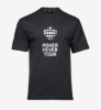 Obrazek POKER FEVER TOUR - Koszulka Szara Ciemna, Duże Logo Białe
