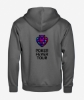 Obrazek POKER FEVER TOUR - Bluza z kapturem na zamek, Stalowa