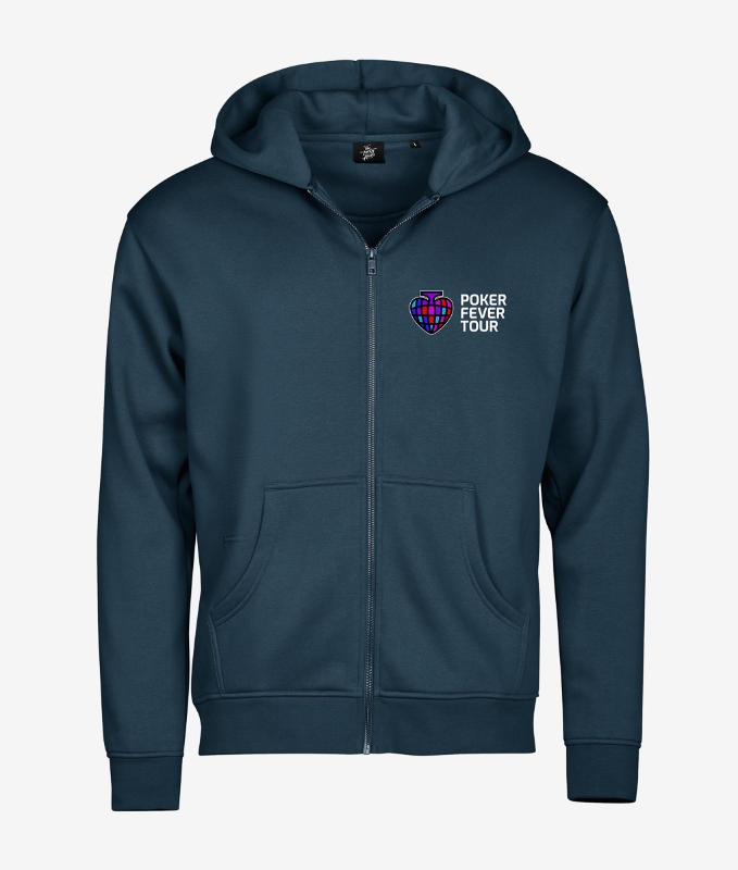 Obrazek POKER FEVER TOUR - Bluza z kapturem na zamek, Granatowa