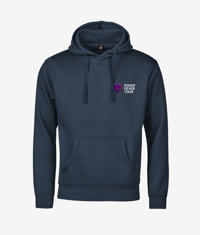 Obrazek POKER FEVER TOUR - Bluza z kapturem ze ściągaczem, Granatowa