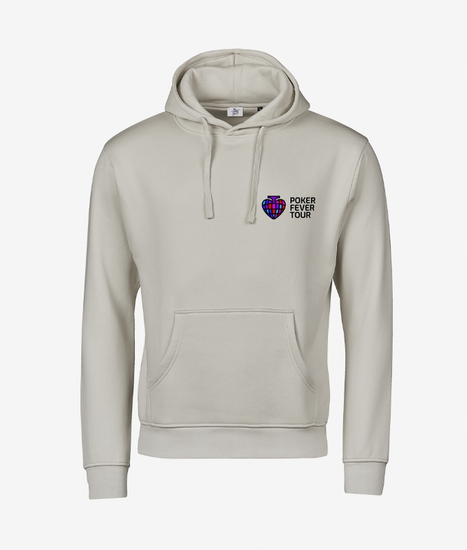 Obrazek POKER FEVER TOUR - Bluza z kapturem ze ściągaczem, Beżowa