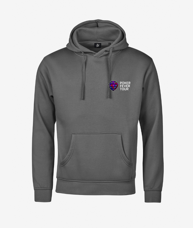 Obrazek POKER FEVER TOUR - Bluza z kapturem ze ściągaczem, Stalowa