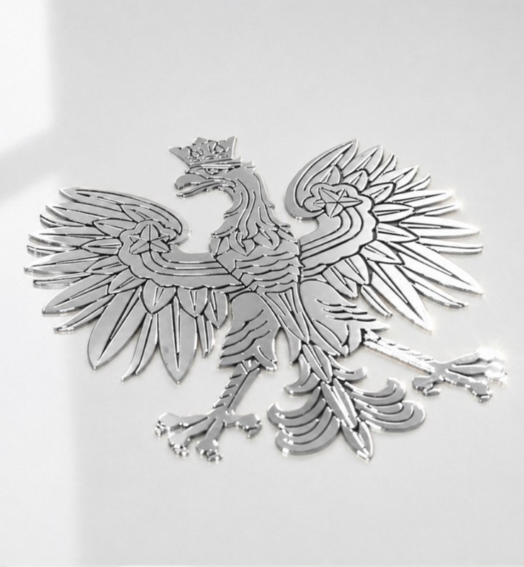 Obrazek NAKLEJKA CHROMOWANA – SREBRNA