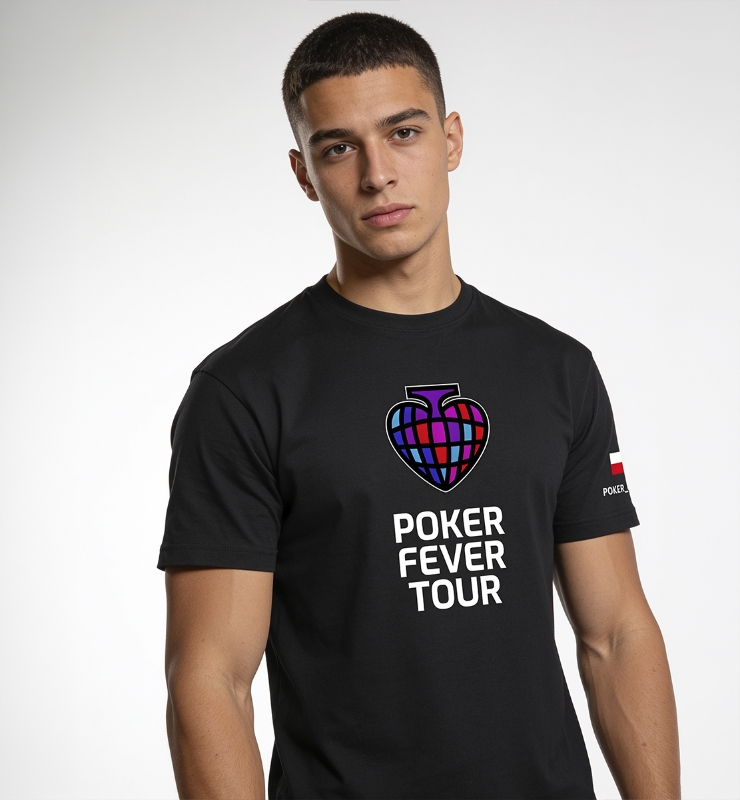 Picture of POKER FEVER TOUR - Black T-shirt, Large Logo