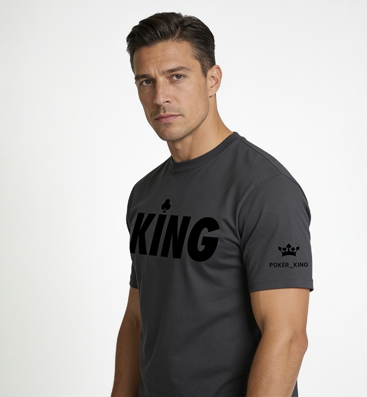 Picture of King T-Shirt - Dark Grey / Black